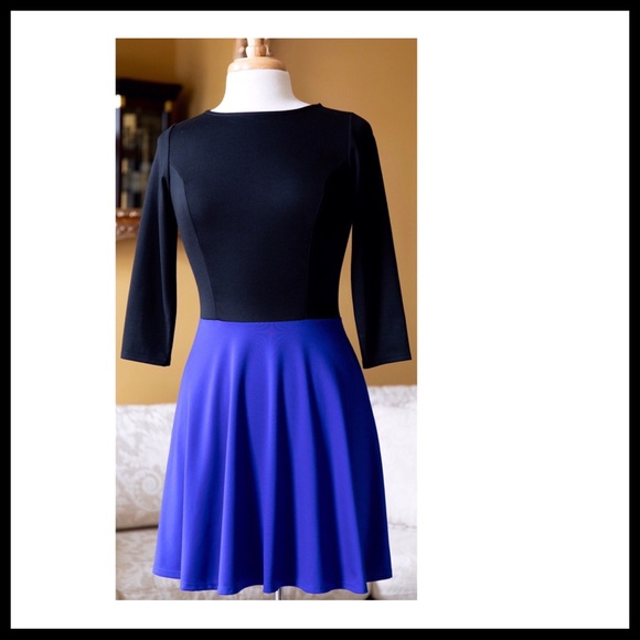 A-LINE KNIT FLOWY 3/4 QUARTER LONG SLEEVES RETRO MINI DRESS A2C - Picture 6 of 6